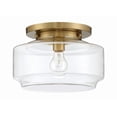 thumbnail image 1 of X3112-SB Craftmade Lighting Peri - 1 Light Flush Mount-Satin Brass Finish, 1 of 7
