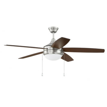 Craftmade  52" Phaze Energy Star 5 Blade Ceiling Fan Brushed Polished Nickel - Pull Chain