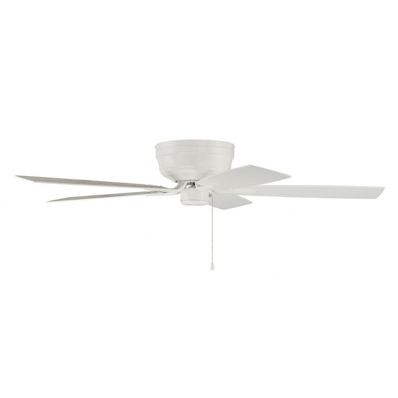 Craftmade 52" Pro Plus Hugger Ceiling Fan White w/ White/Washed Oak Blades - Pull Chain