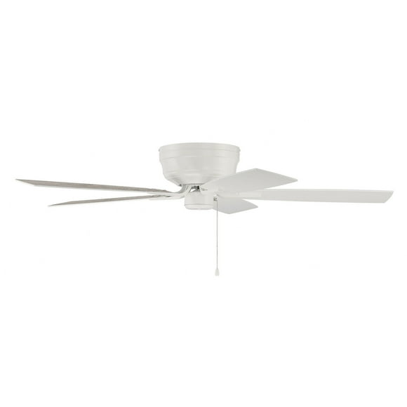 Craftmade  52" Pro Plus Hugger Ceiling Fan White w/ White/Washed Oak Blades - Pull Chain