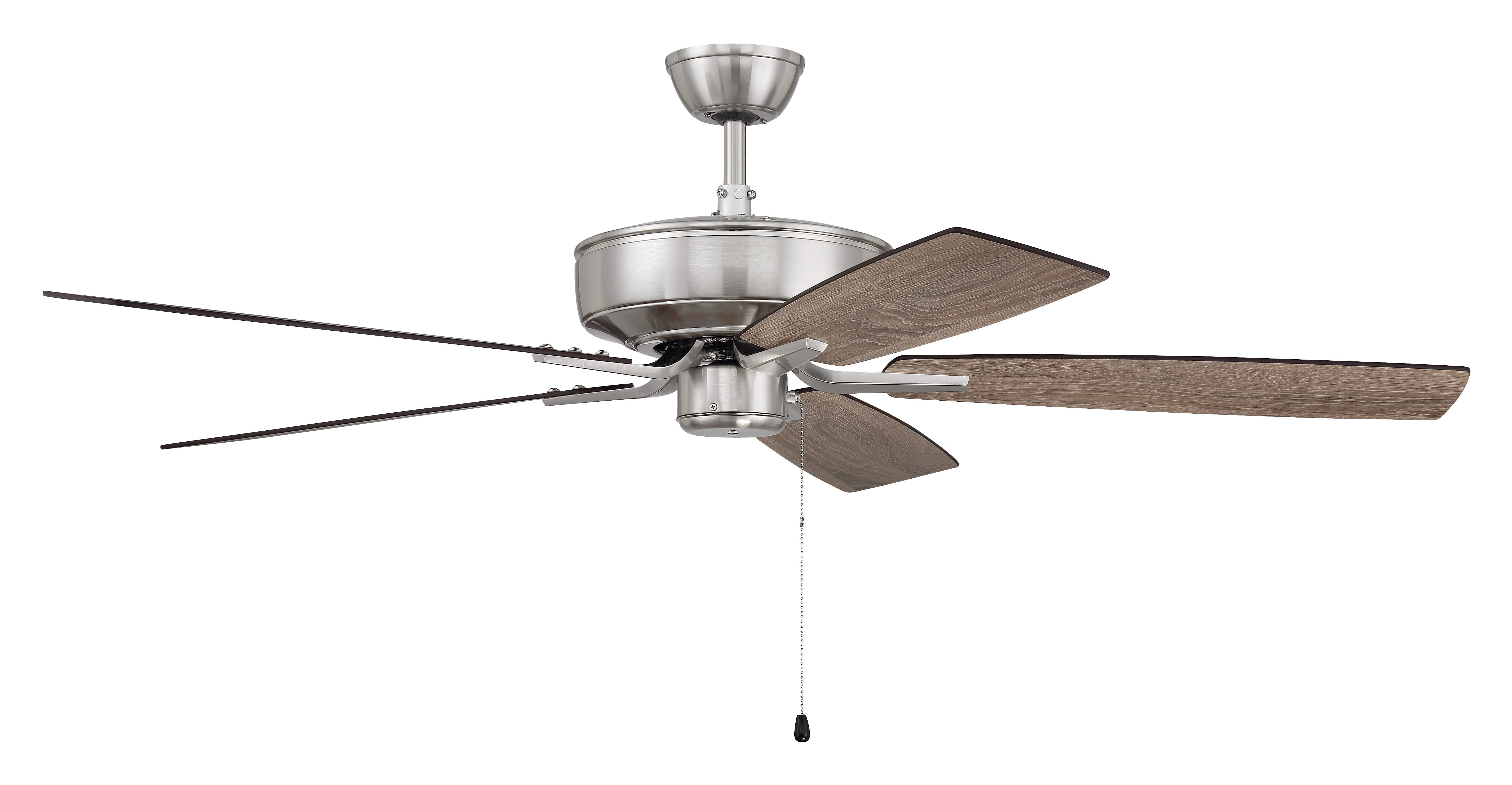 Pro Plus 52" Brushed Nickel Ceiling Fan with Driftwood Blades