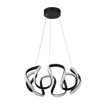 55790-FB-LED Craftmade Lighting Pulse - 34W 1 LED Pendant In Contemporary Style-9.25 Inches Tall and 17.75 Inches Wide-Flat Black Finish
