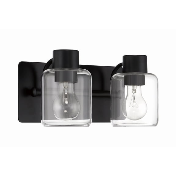 17712FB2 Craftmade Lighting Rori - 2 Light Bath Vanity-6.5 Inches Tall and 12.38 Inches Wide-Flat Black Finish