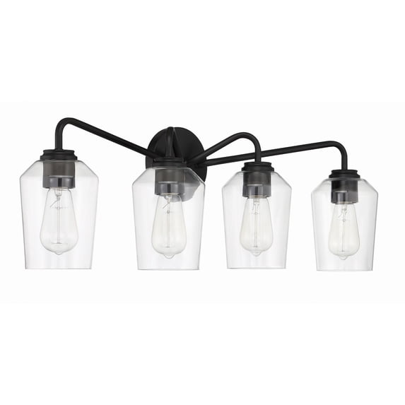 56104-FB Craftmade Lighting Shayna - 4 Light Bath Vanity In Transitional Style-10.75 Inches Tall and 30.88 Inche Wide-Flat Black Finish