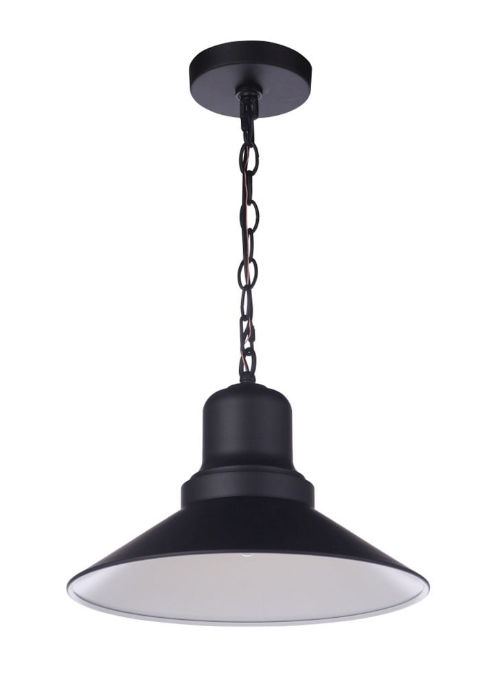 Midnight Aluminum 14" Transitional Indoor/Outdoor Pendant Light