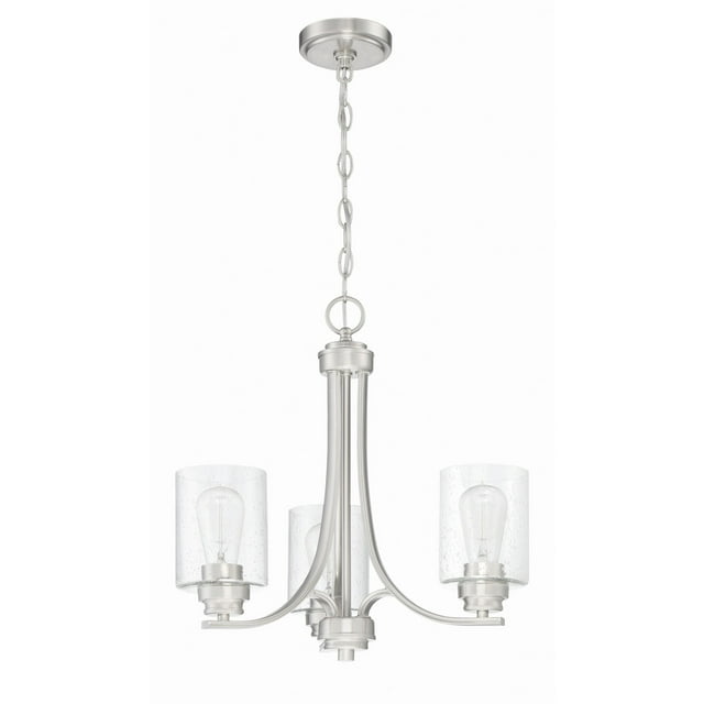 50523-BNK-Craftmade Lighting-Bolden - Three Light Chandelier in Transitional Style - 18 inches wide by 18 inches high-Brushed Polished Nickel