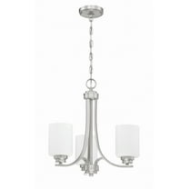 50523-BNK-WG-Craftmade Lighting-Bolden - Three Light Chandelier in Transitional Style - 18 inches wide by 18 inches high-Brushed Polished Nickel
