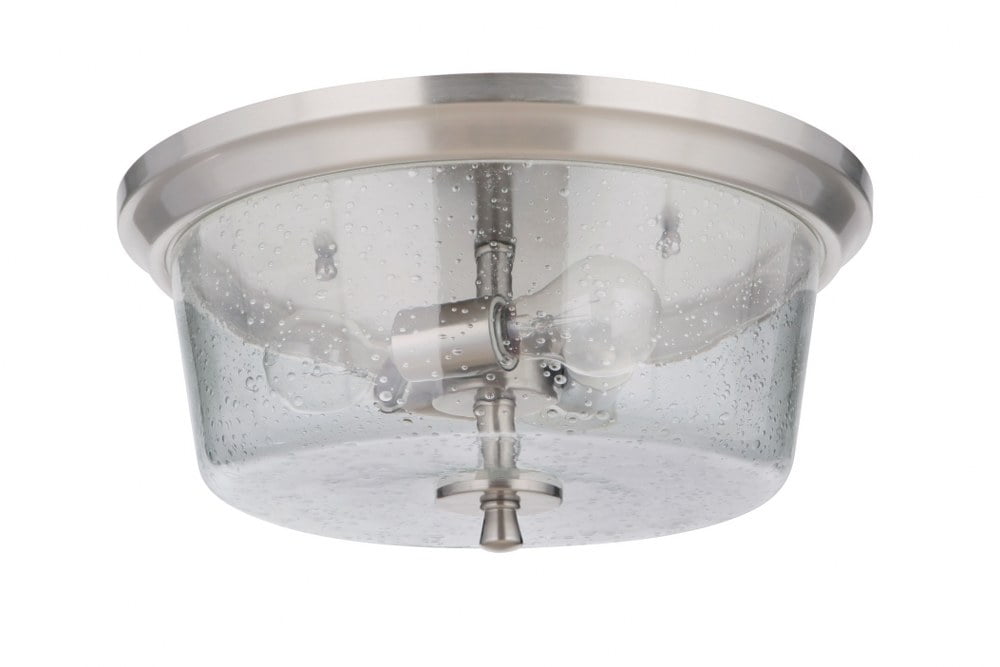 Elegant 15" Polished Nickel Drum Flush Mount Ceiling Light