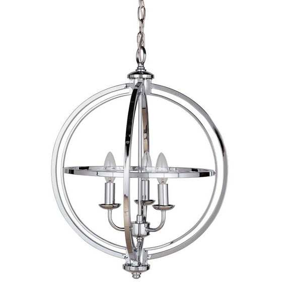40133-CH Craftmade Lighting Berkeley - Three Light Foyer - 17 inches wide by 21.5 inches high-Chrome Finish    -Traditional Installation