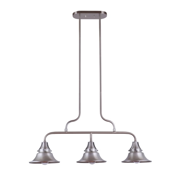 54073-SA-Craftmade Lighting-Union - Three Light Island in Transitional Style - 9 inches wide by 24 inches high-Satin Aluminum Finish