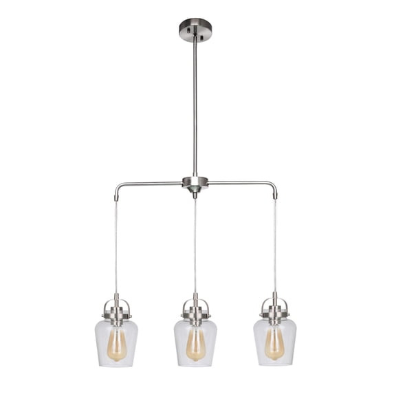 53593-BNK Craftmade Lighting Trystan - Three Light Pendant in Transitional Style - 5.5 inches wide by 30 inches high-Brushed Polished Nickel Finish