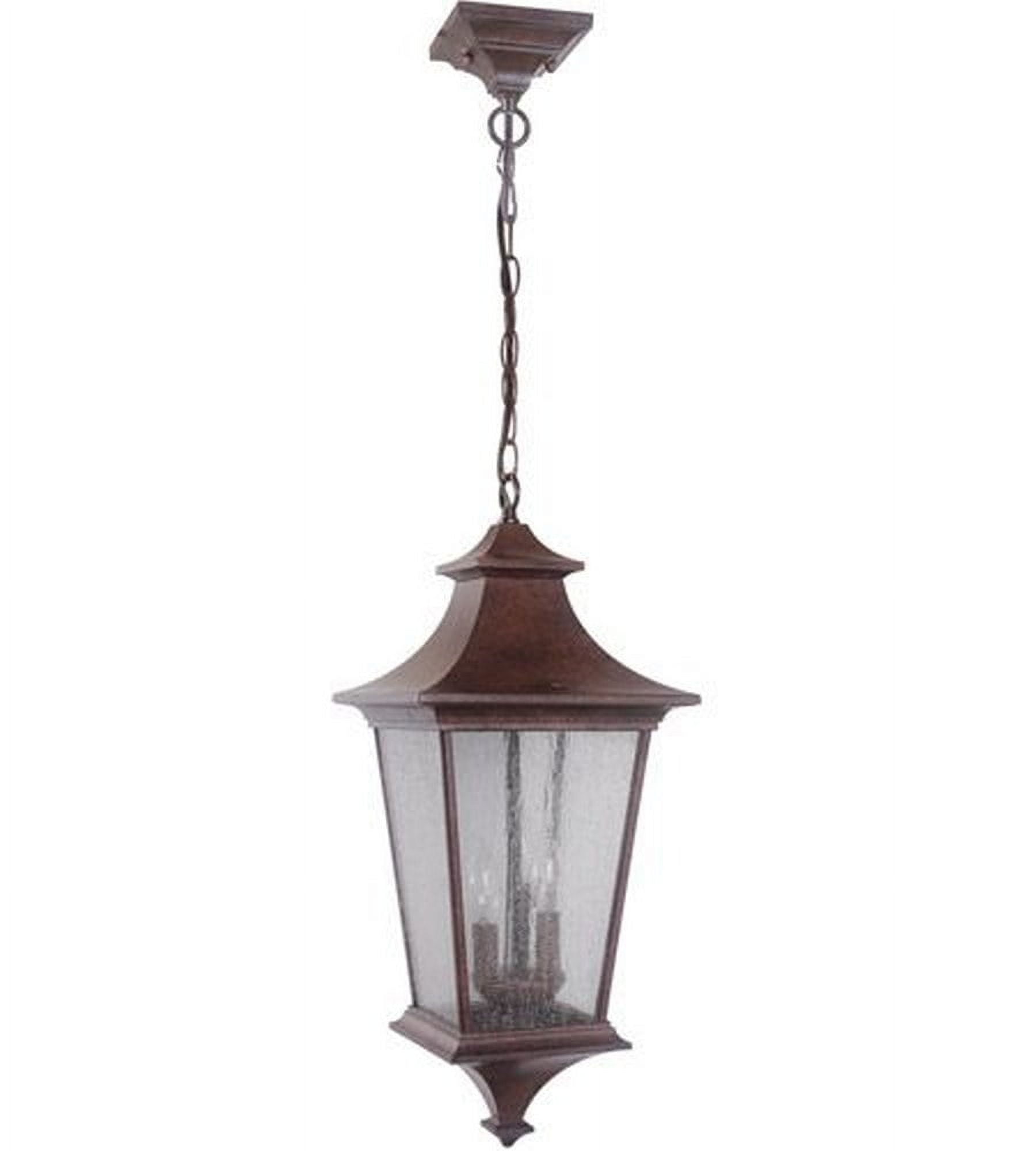 Aged Bronze 24" Outdoor Lantern Pendant with Clear Glass