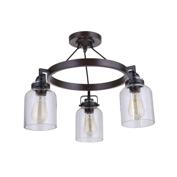 Craftmade Lighting - Three Light Semi Flush Mount - Indoor Ceiling Lighting -