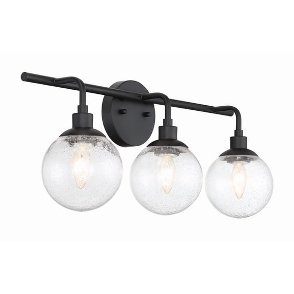 53303-FB Craftmade Lighting Que 3 Light Transitional Bath Vanity in Transitional Style - 23.75 inches wide by 10.5 inches high-Flat Black Finish