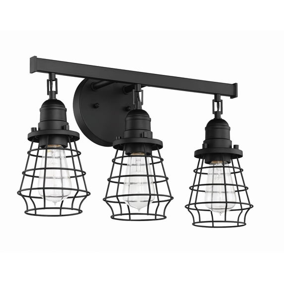 50603-FB Craftmade Lighting Thatcher - 3 Light Cage Bath Vanity In Transitional/Modern and Contemporary Style-11 Inches Tall and 19 Inches Wide-Flat