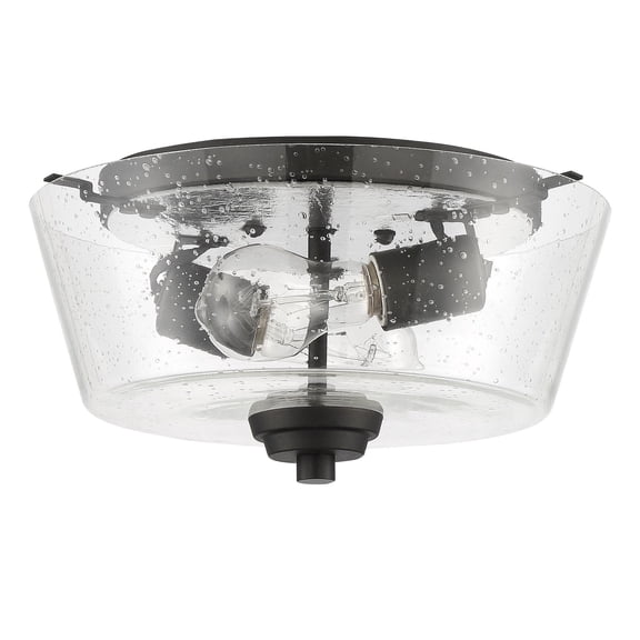 41982-ESP-CS Craftmade Lighting Grace - Two Light Flush Mount-Espresso Finish-White Frosted Glass Color