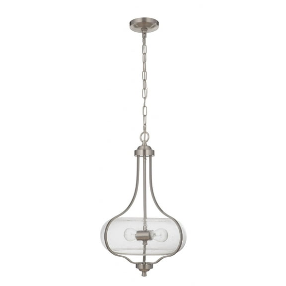49992-BNK Craftmade Lighting Serene - Two Light Pendant in Transitional Style - 15 inches wide by 24 inches high-Brushed Polished Nickel Finish