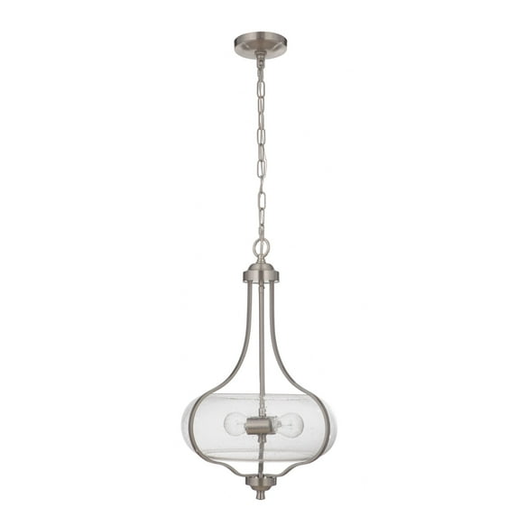 49992-BNK Craftmade Lighting Serene - Two Light Pendant in Transitional Style - 15 inches wide by 24 inches high-Brushed Polished Nickel Finish