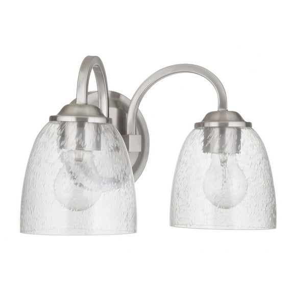 49902-BNK Craftmade Lighting Serene 2 Light Transitional/Modern & Contemporary Bath Vanity in Transitional Style - 14 inches wide by 8.75 inches