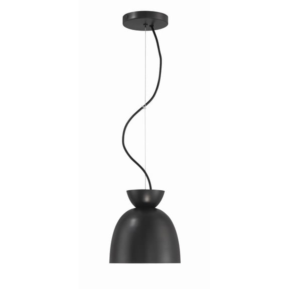 59191-FB-Craftmade Lighting-Ventura Dome - 1 Light Mini Pendant In Contemporary Style-7.5 Inches Tall and 7.5 Inches Wide-Flat Black Finish