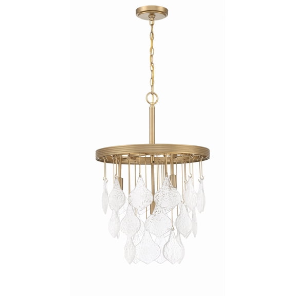 Craftmade Vesi 4 Light Pendant, Satin Brass, P980SB4