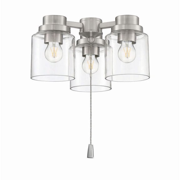 LK301102-BNK-LED Craftmade Lighting Accessory - 36W 3 LED Bowl Light Kit-6.85 Inches Tall and 13.07 Inches Wide-Brushed Polished Nickel Finish
