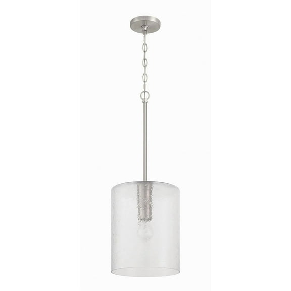 Craftmade - Lyndsey 1 Light Brushed Polished Nickel Finish Pendant with Clear Glass