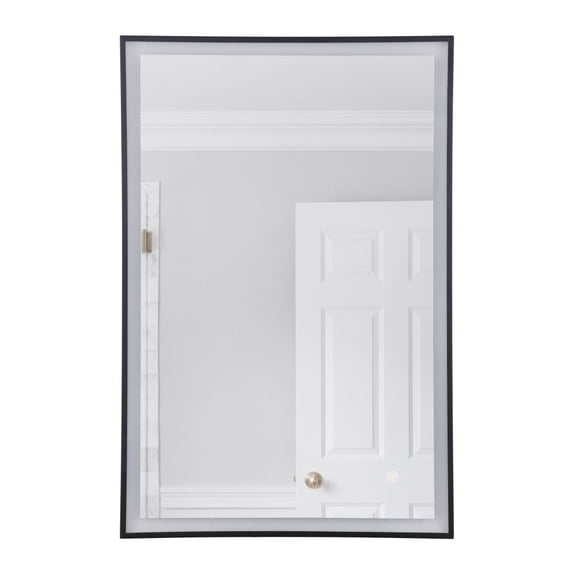 Craftmade 24" x 36" Black Frame LED Mirror wth Defogger and Dimmer - 24" x 36" LED Black Mirror