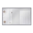 thumbnail image 1 of 60 in. x 36 in. LED Lighted Framed Rectangular Ati-Fog Bathroom Vanity Mirror in Flat Black, 1 of 7