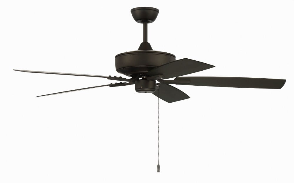 Espresso Steel 52" Ceiling Fan with LED Lighting and Remote