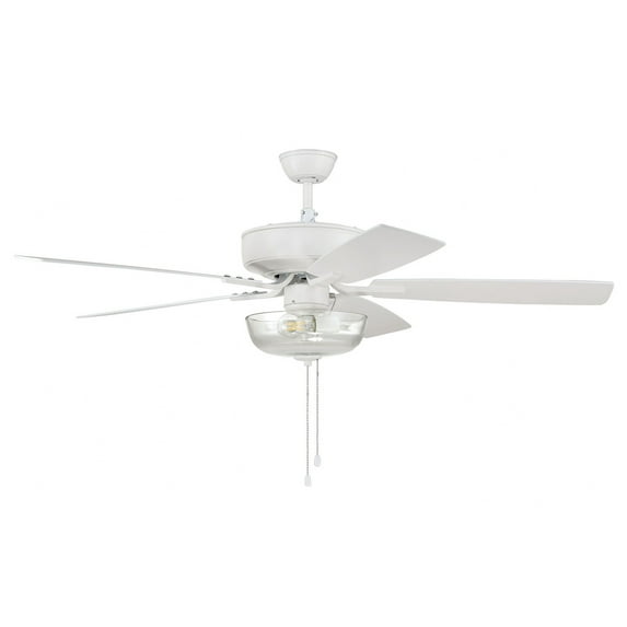 P101W5-52WWOK Craftmade Lighting Pro Plus 101 Series - 52 Inch 5 Blade Ceiling Fan with Bowl Light Kit