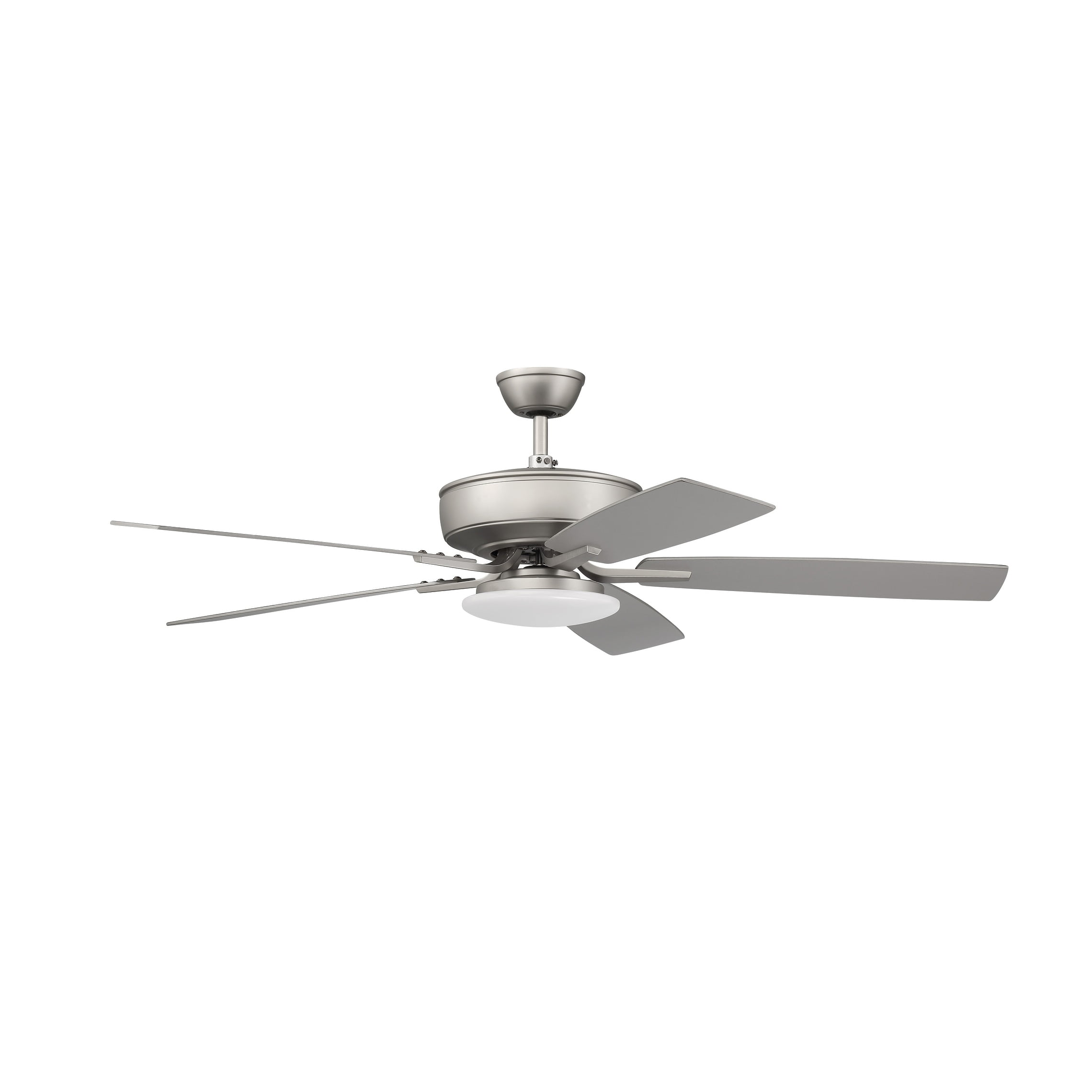 Brushed Nickel 52'' Ceiling Fan with LED Light and Reversible Blades