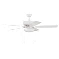 thumbnail image 1 of Craftmade P1195-52 Pro Plus 52" 5 Blade Led Indoor Ceiling Fan - White / Washed Oak, 1 of 5