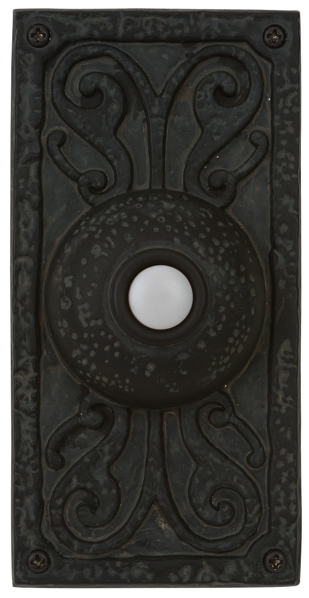 Weathered Black Lighted Designer Doorbell Push Button