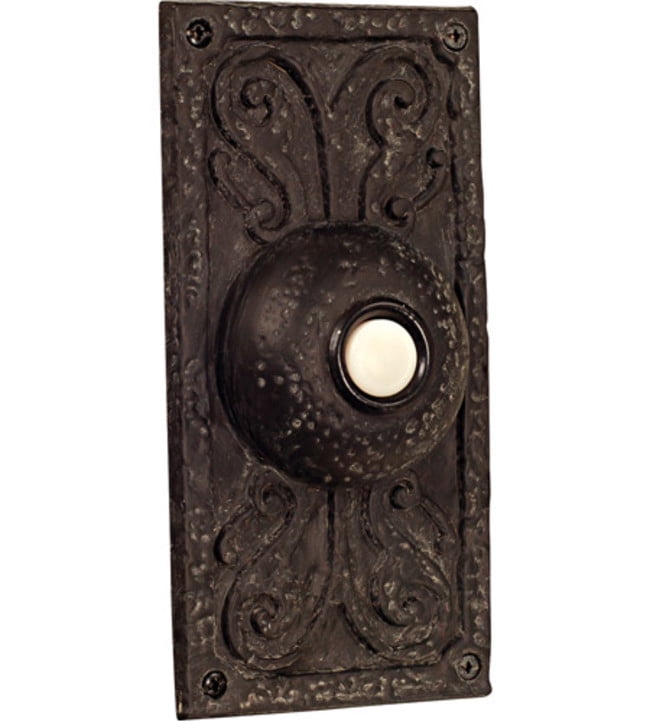 Craftmade PB3037-WB Tieber Lighted Push Button Door Bell in Weathered Black
