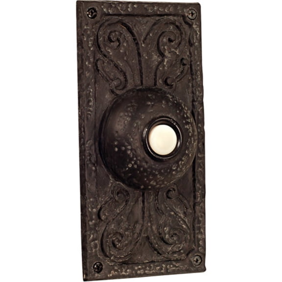 Craftmade PB3037-WB Tieber Lighted Push Button Door Bell in Weathered Black