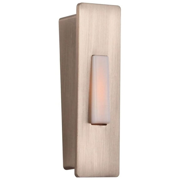 PB5006-BNK-Craftmade Lighting-Surface Mount Lighted Push Button - 0.9 inches wide by 3.13 inches high   Brushed Polished Nickel Finish with Blade