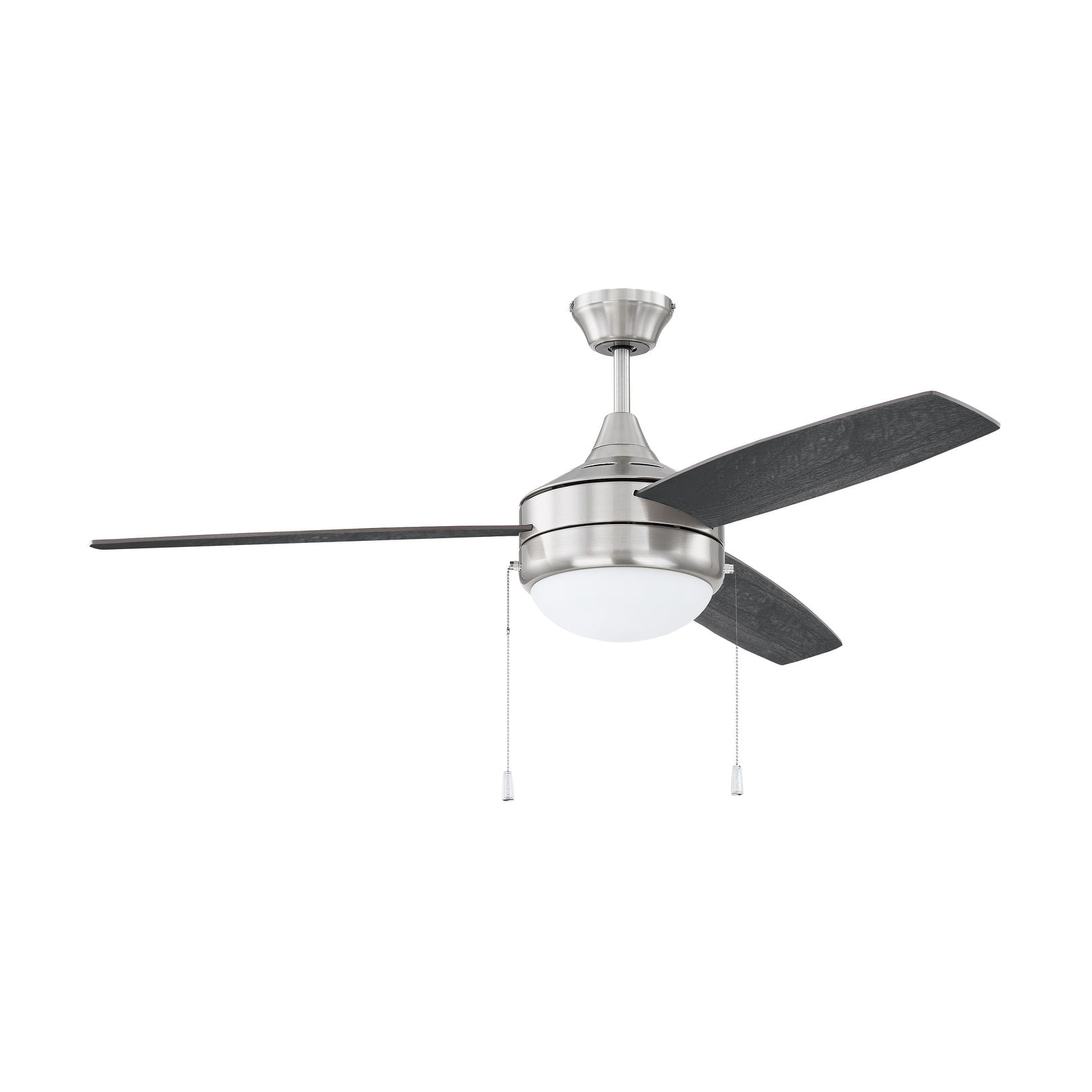 Polished Nickel 52'' Ceiling Fan with LED Light Kit