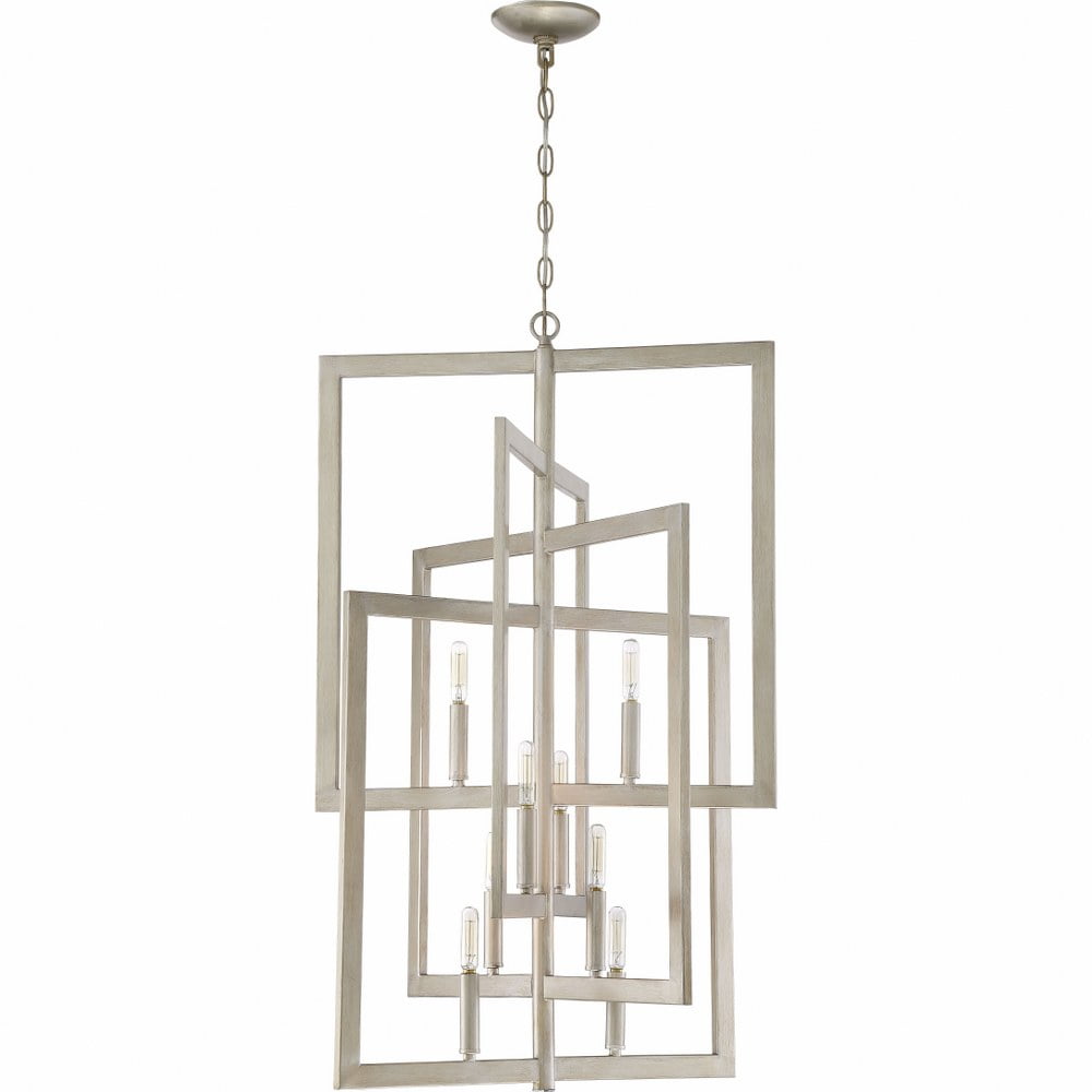 Gold Twilight 8-Light Geometric Lantern Chandelier
