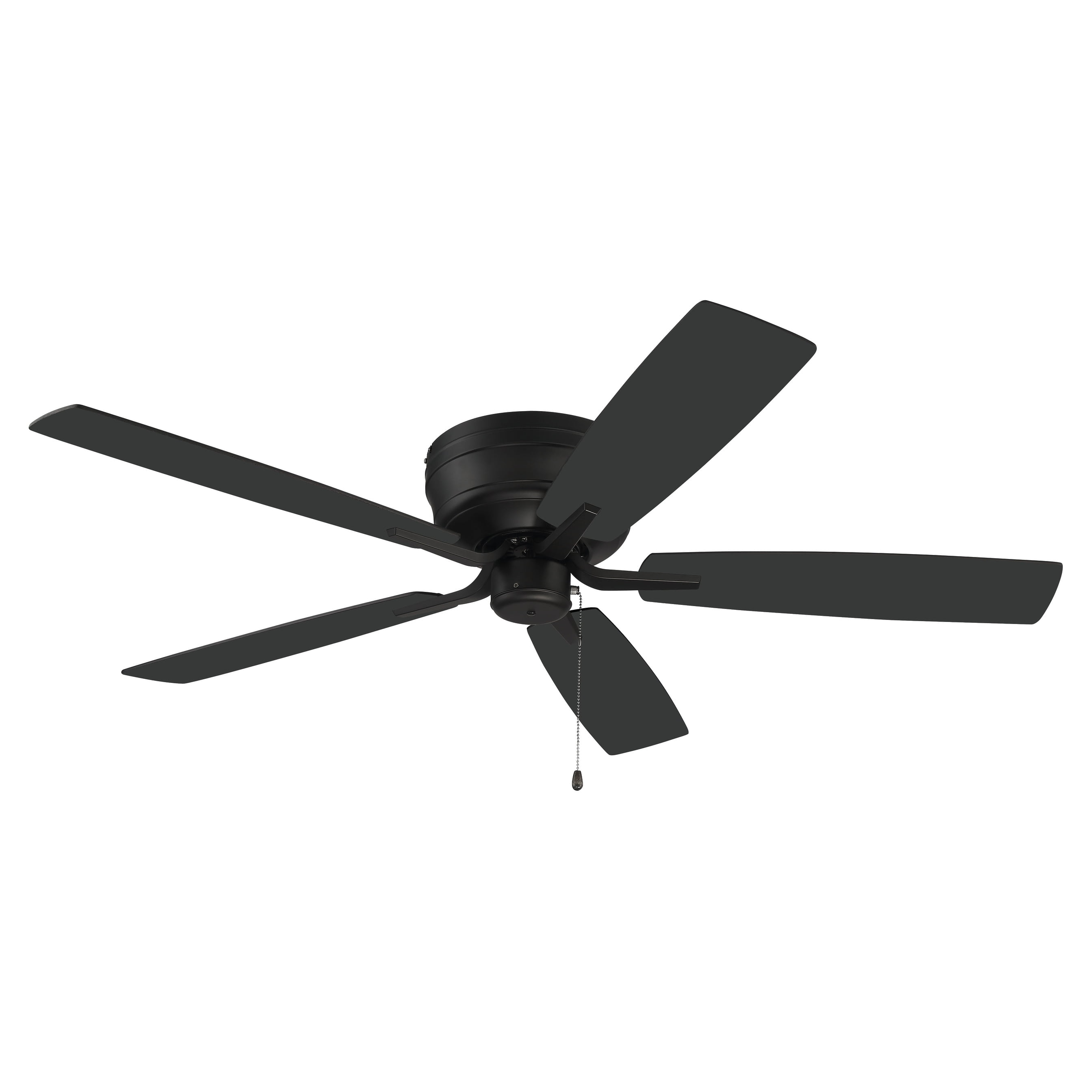 Flat Black 52" Low Profile Ceiling Fan with Reversible Blades