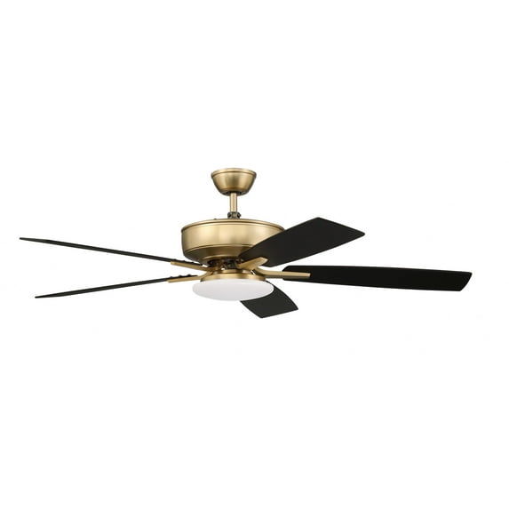 P112SB5-52BWNFB-Craftmade Lighting-Pro Plus 112 Series - 52 Inch 5 Blade Ceiling Fan with Low Profile Light Kit