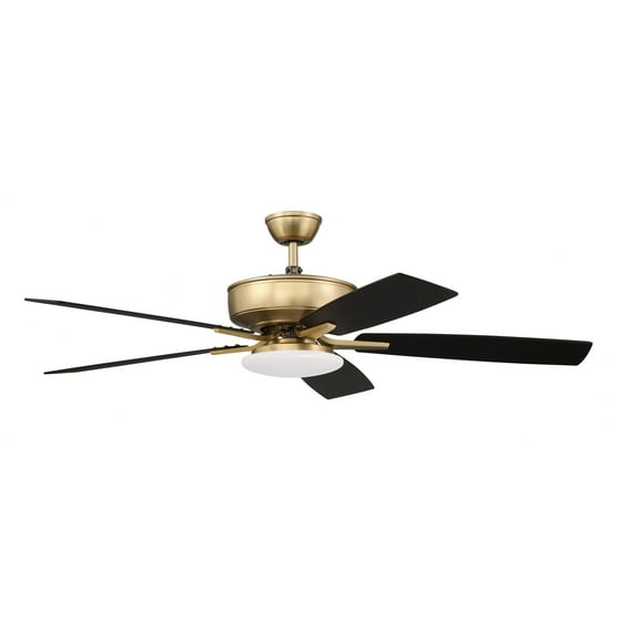 P112SB5-52BWNFB-Craftmade Lighting-Pro Plus 112 Series - 52 Inch 5 Blade Ceiling Fan with Low Profile Light Kit