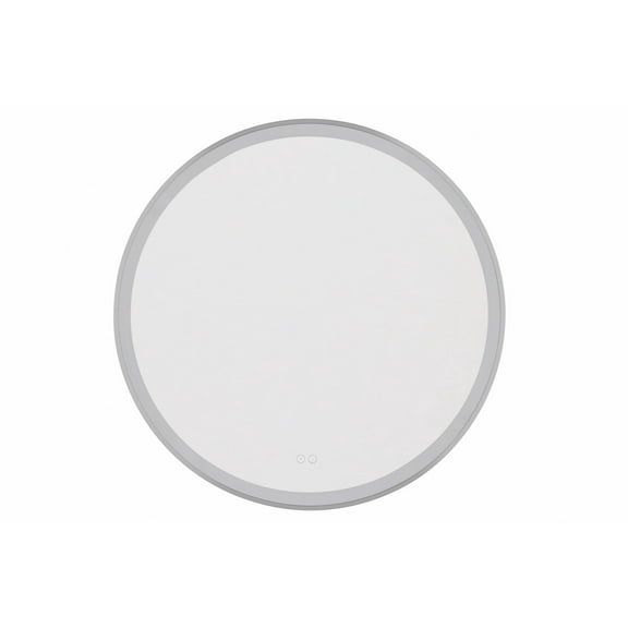 MIR3201CL-BNK3C Craftmade Lighting Ross - 35W 1 LED Framed Round Front Lit Mirror-32 Inch Length and 32 Inch Wide-Brushed Polished Nickel Finish