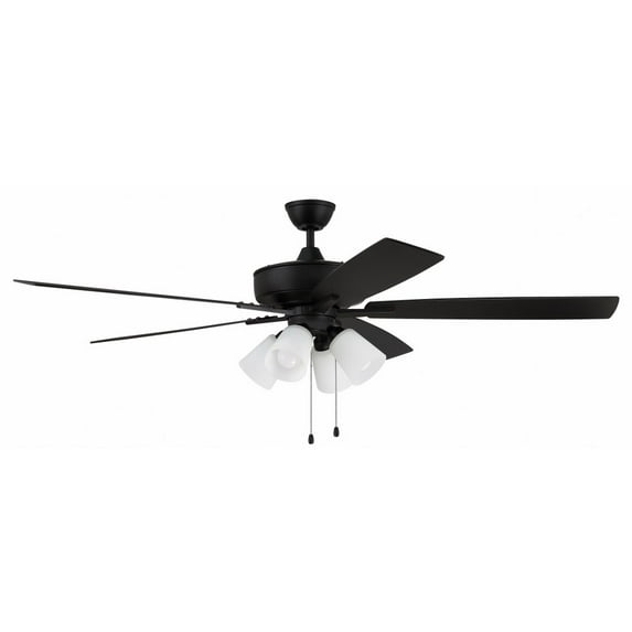 Craftmade S1145-60 Super Pro 60" 5 Blade Led Indoor Ceiling Fan - Flat Black / Greywood