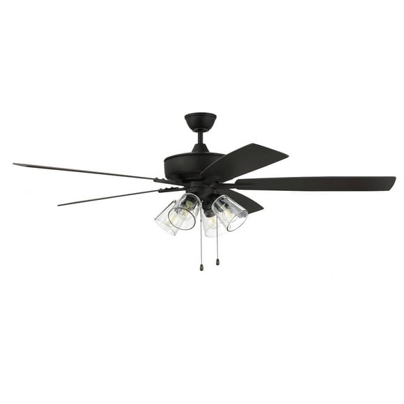 S104ESP5-60ESPWLN-Craftmade Lighting-Super Pro 104 Series - 60 Inch 5 Blade Ceiling Fan with Light Kit