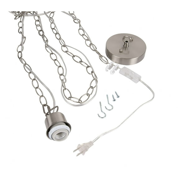 Craftmade Swag 1-Light Medium Base Nickel Pendant Light with Not Included Glass Shade