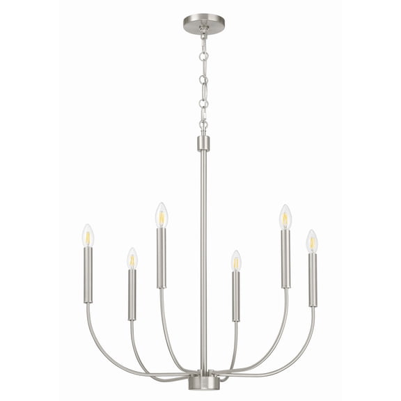 Craftmade - Traci 6 Light 31.25 in. Brushed Polished Nickel Finish Chandelier