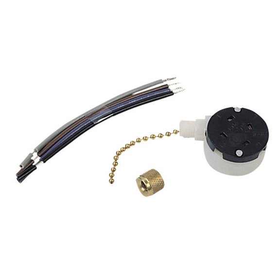 Craftmade TSS-300 Single Capacitor Fan Switch - Brass