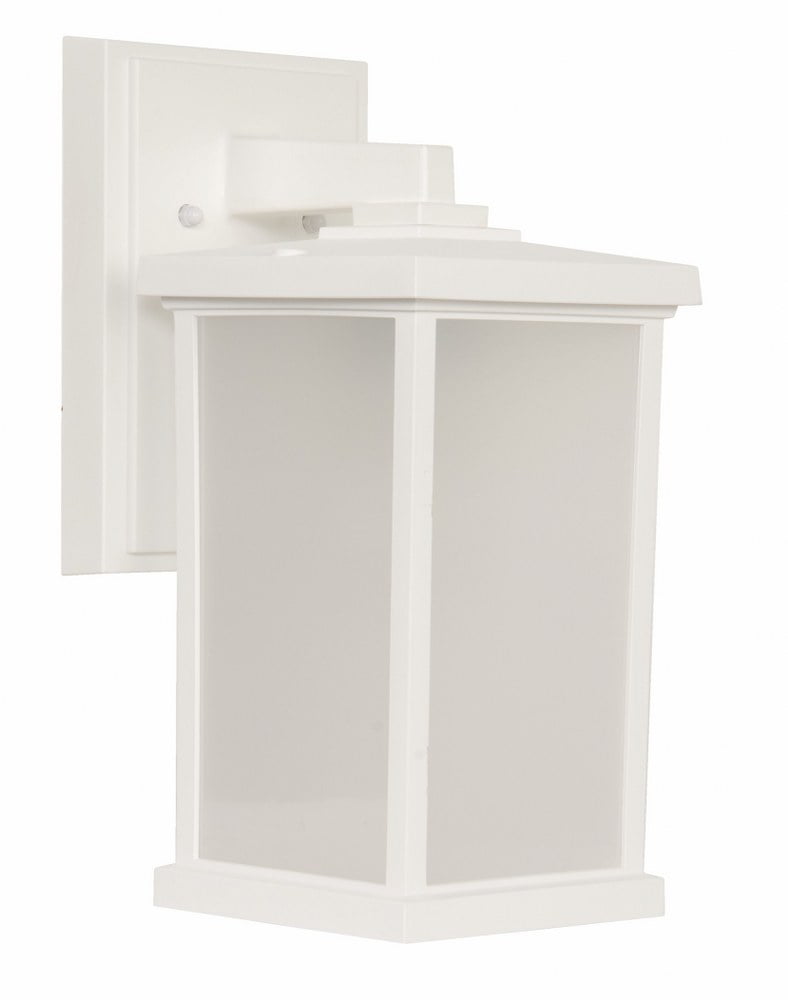 White Frosted Polycarbonate Outdoor Wall Lantern Light