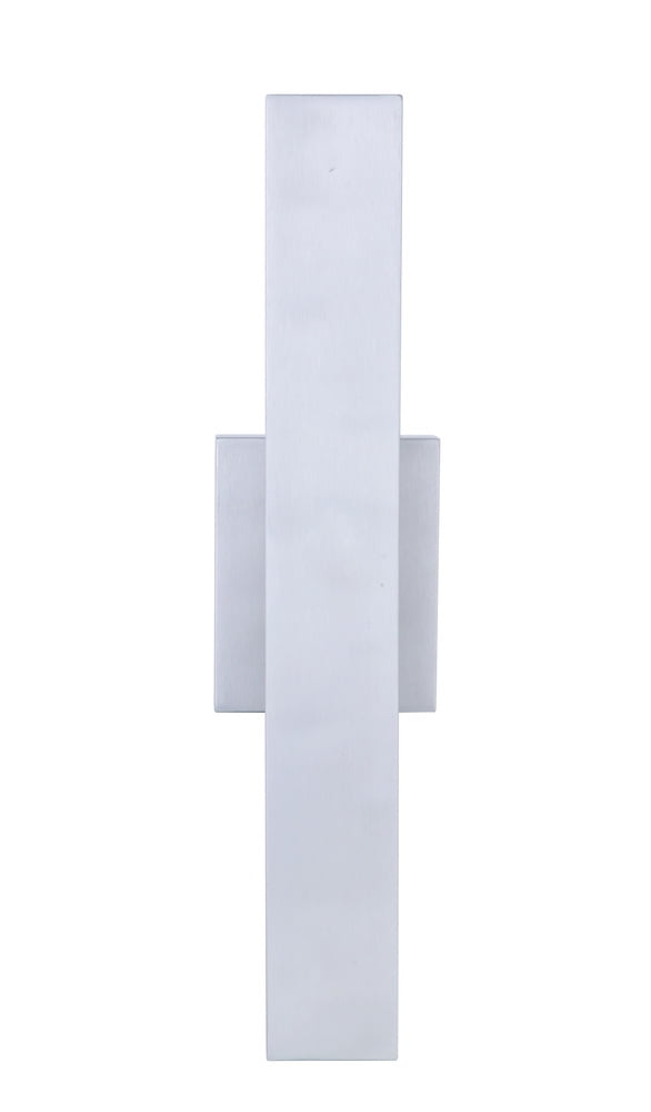 Brushed Aluminum Modern LED Wall Sconce Lantern